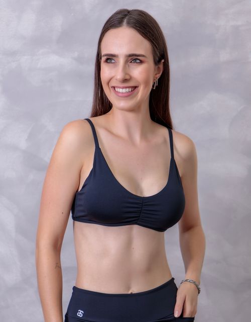 F357 - Top conforto alcas retas beach tenis, alças finas com regulagem e bojo removivel.