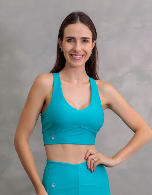 F417 - Top reforcado nadador fitness classico nadador, com bojo.