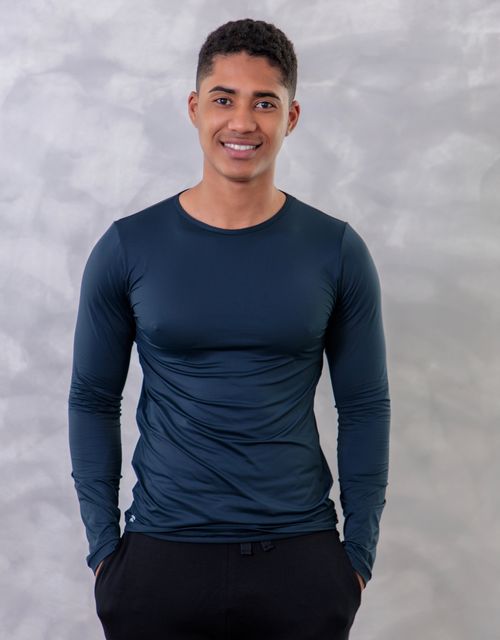 B232- Camiseta manga longa masculina com proteção UV.