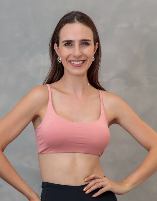 F297 - Top Conforto Alças Retas, Duplo, com Bojo Removível e Alças Finas  - Suporte e Estilo em uma Peça Versátil.