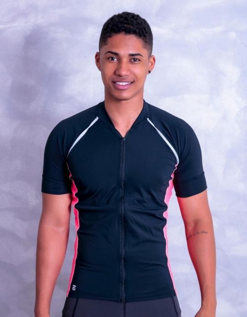 F337-CAMISA MANGA CURTA CICLISMO MASCULINO