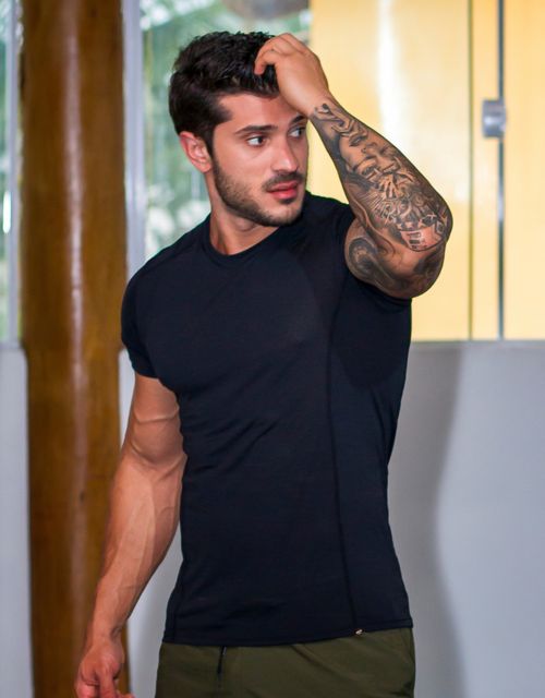 F142-camiseta masculina dry fit.