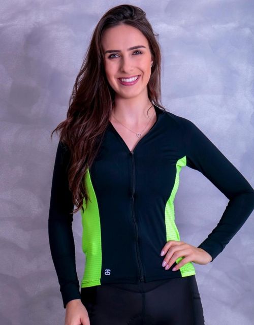 F335-CAMISA MANGA LONGA CICLISMO FEMININA