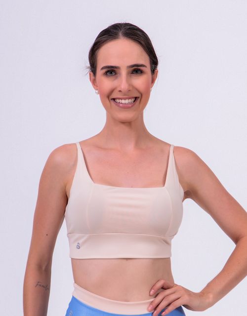 F456 - Top conforto nadador, decote quadrado.