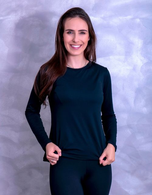 B231 - Blusa manga longa feminina com proteção uv.