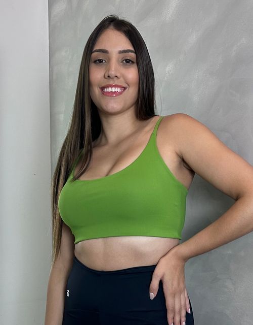 F465 - Top conforto alcas retas com bojo removivel, alcas largas com elastico, tecido suplex.