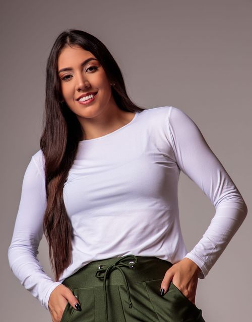 B231 - Blusa manga longa feminina com proteção uv.