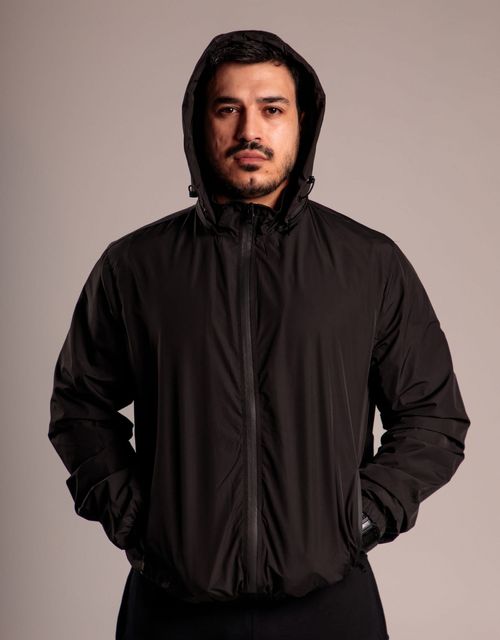 F523-JAQUETA TACTEL MASCULINA COM CAPUZ REMOVIVEL