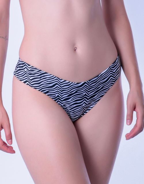 B285 - Calcinha Fio Dental Lateral Média Asa Delta Franzida no Bumbum (Tecido metalizado).