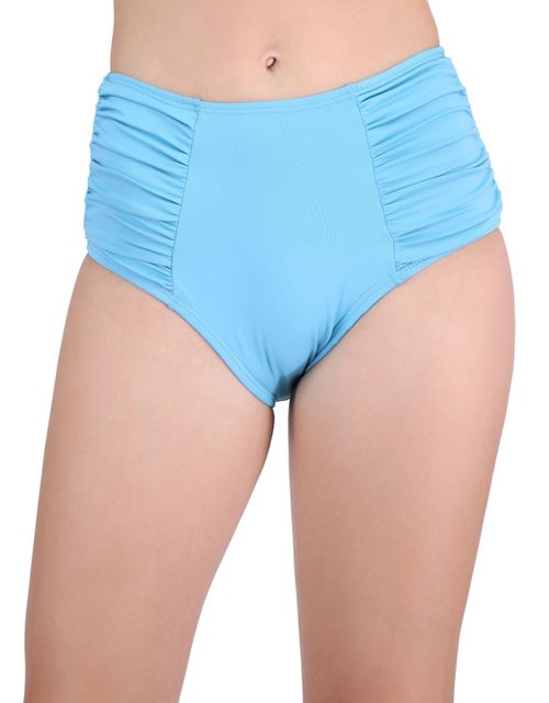 B096 - Calcinha hot pant bumbum largo, franzida na lateral.