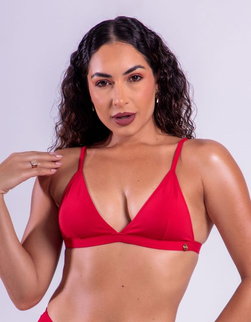 B498 - Sutiã bojo triangulo maiza com base e regulagem, tecido trend,b302.