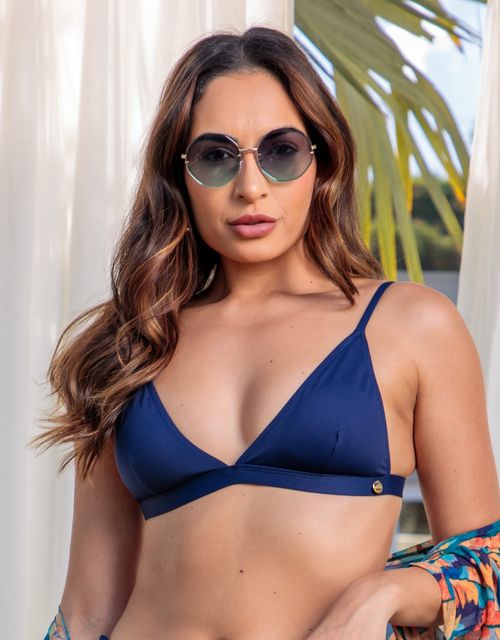 B498 - Sutiã bojo triangulo maiza com base e regulagem, tecido trend,b302.