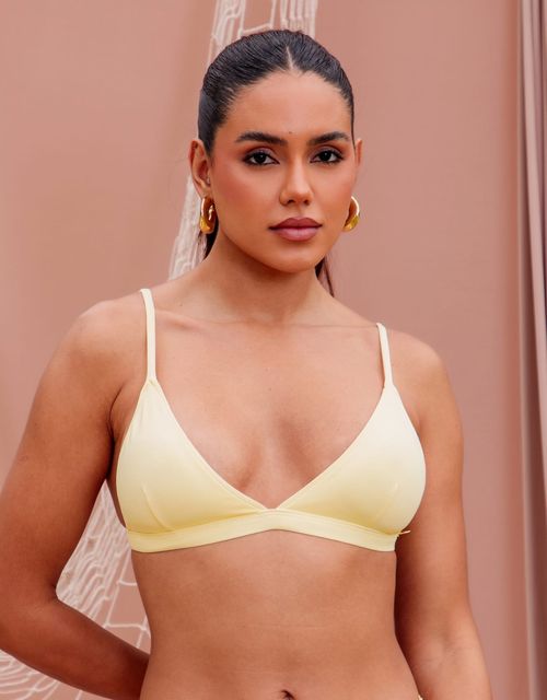 B498 - Sutiã bojo triangulo maiza com base e regulagem, tecido trend,b302.