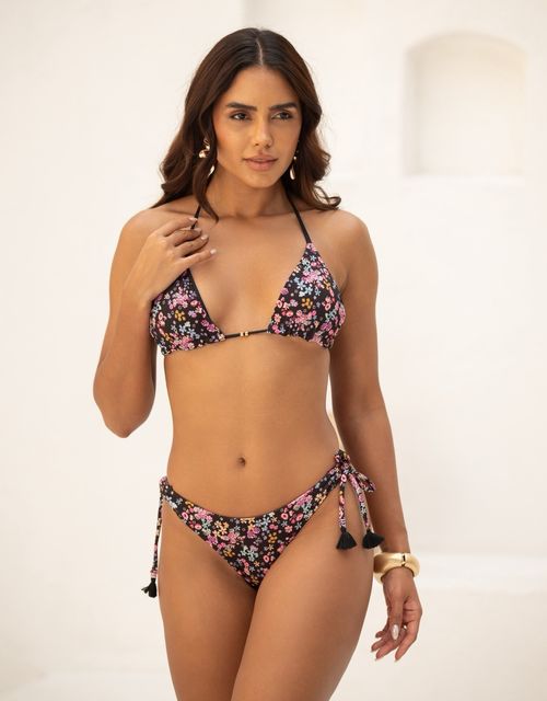 Biquini dupla face + Calcinha fio duplo de amarrar