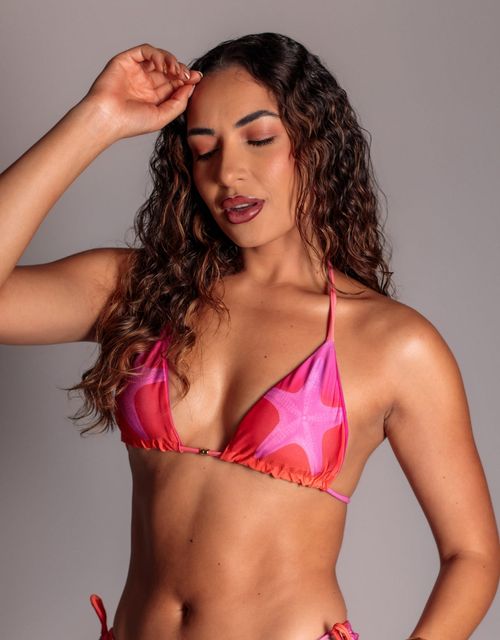 B452 - Biquini cortininha ou bojo triangulo dupla face.