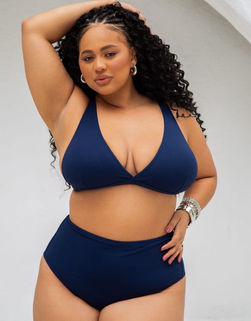 B576 - Conjunto sutiã cortinão com alças largas, calcinha hot pant fio duplo