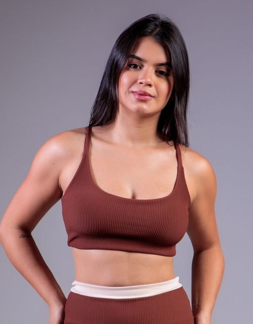 F297PA - Top conforto alças retas, duplo, com bojo removível e alças finas, tecido Paris.