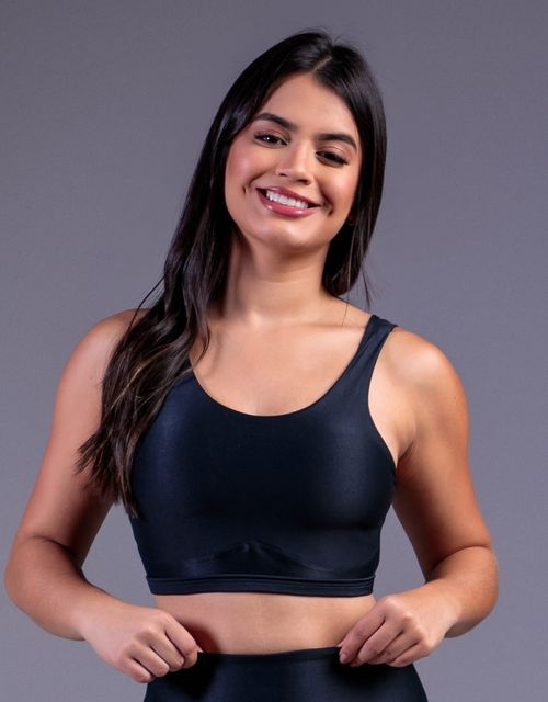 F536 - Top conforto Sabrina, alças retas com decote quadrado nas costas