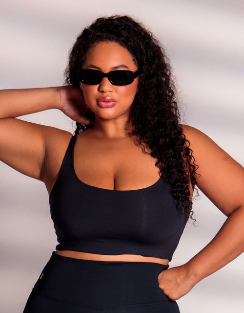 F465 - Top conforto alcas retas com bojo removivel, alcas largas com elastico, tecido suplex.